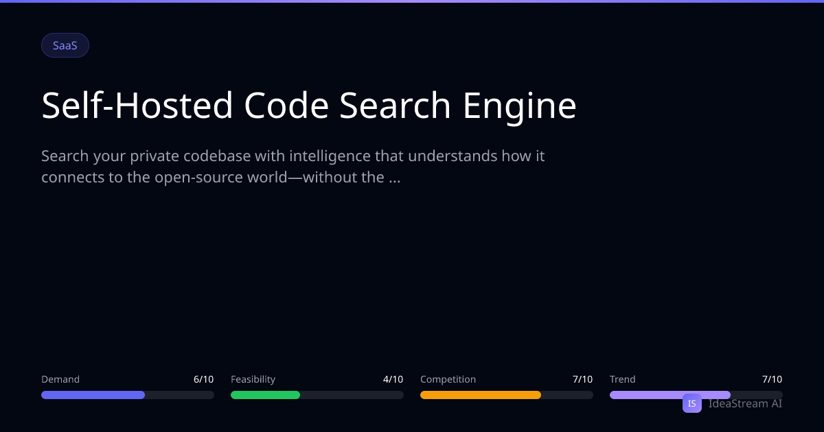 Self-Hosted Code Search Engine | IdeaStream